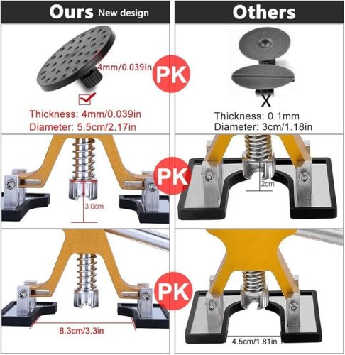 Manelord Golden Lifter Horpadásjavító Készlet – Festékmentes Autóhorpadás Eltávolító, Ragasztós Húzó és Ragasztópisztoly