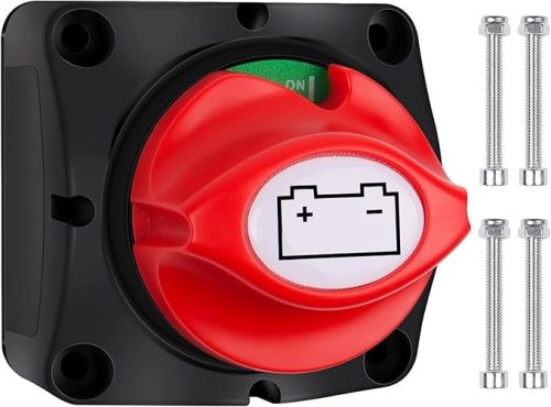 Bolatus akkumulátor főkapcsoló 12V/24V/48V – 275A, 1-2-Both-Off állás, fő tápkapcsoló lakóautóhoz, hajóhoz, kamionhoz