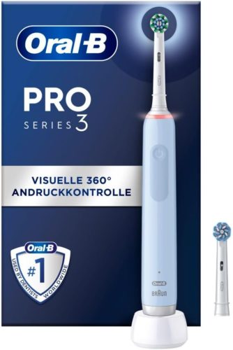 Oral-B PRO 3 3000 elektromos fogkefe, 1 CrossAction fejjel, kék