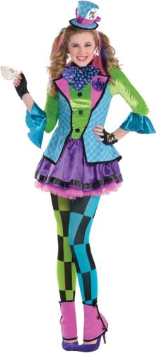 Amscan 9908472 – Lányoknak szóló Sassy Mad Hatter jelmez