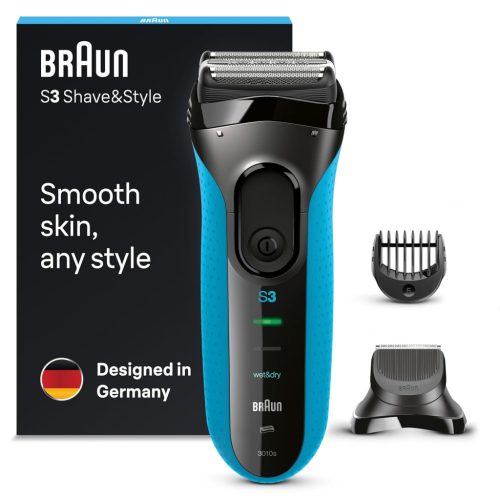 Braun Series 3 Shave and Style elektromos borotva és trimmelő 3010BT - kék/fekete- 1 x használt