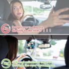 Autós baba visszapillantó tükör – 360°‑ban forgatható, törésbiztos, rugós rögzítőcsipeszekkel