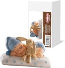 Dekora keresztelő tortadísz – kisfiú teddybárral, tortadekoráció babaváró alkalmakra