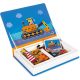 Janod Magneti’Book – Járművek (Racers), mágneses tanulókönyv, 50 elem, 18 minta (3+ éveseknek)