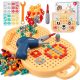 Focenat Montessori Kreatív Szerszámosláda – kutyás 3D‑puzzle + (játék)fúró, Montessori barkácsjáték 3 éves kortól
