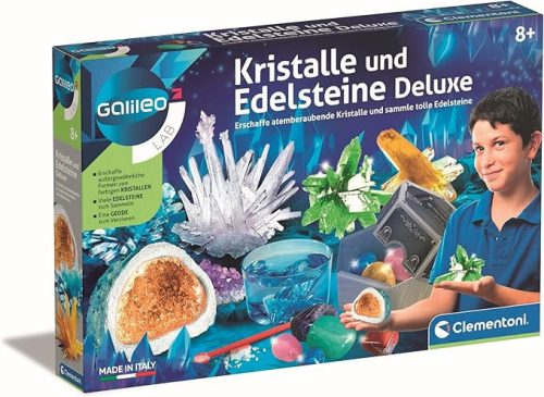 Galileo Lab – Kristály- és drágakő készlet Deluxe gyerekeknek (Clementoni 59330)
