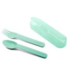 Suavinex Go Natural Cutlery Set,+12m -zöld