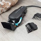 Cecotec Bamba PrecisionCare Pro Clipper titán hajvágó gép, professzionális kábel, titán bevonatú pengék, fekete színű, 12 fésű