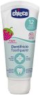 Chicco 7533100000, Rózsaszín fogkefe és fogkrém 6m + fluorral, rózsaszín,