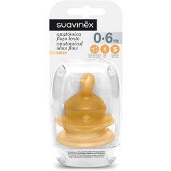   Suavinex+0m Anatómiai széles nyakú szilikon bimbó S1 S méretű 2 db-os csomag cumi