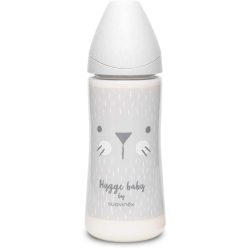   Suavinex Prémium kerek szilikon cumisüveg , 0% BPA, 360 ml, szürke
