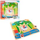 WOOMAX természetes fából készült oktatási naptáróra (ColorBaby 43896)