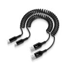 Android autós C típusú tekercskábel [0,9M+1,8M] USB A–USB C gyorstöltő kábel 
