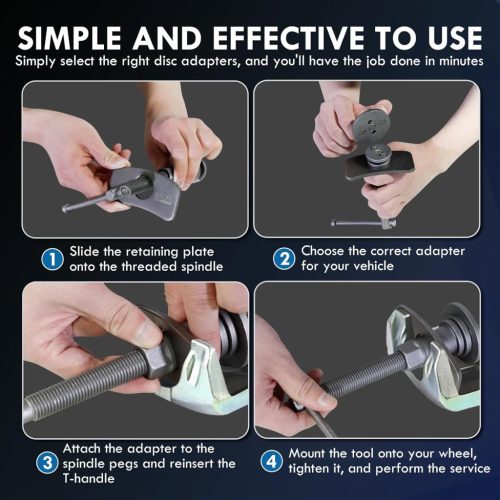 Univerzális, 22 db-os autó  fékdugattyús visszahúzó- kihúzó, lemezes  ,Nue VAG 3 tűs adapterrel