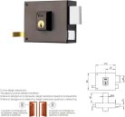 Yale 3010082 zár 125-a/hp/10/ jobb, festett vas, 50 mm-es bemenet