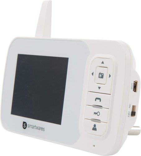 Smartwares Vd38W  Vezeték nélküli video kaputelefon  hordozható monitorral, fehér