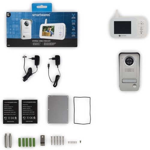 Smartwares Vd38W  Vezeték nélküli video kaputelefon  hordozható monitorral, fehér