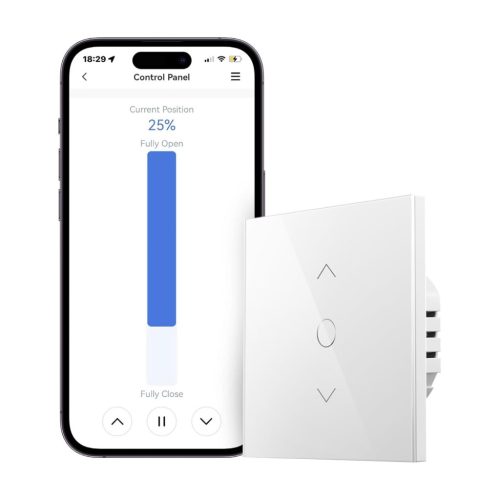 Meross  intelligens WiFi LED redőnykapcsoló, Alexa és Google Assistant kompatibilis, 2,4 GHz