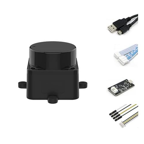 youyeetoo FHL-LD19 Lidar szenzor - 12 méteres (39 láb) 360°-os hatótávolságú - dió méretű, 30K lux fényállóságú - ROS/ROS2/C/C++ SDK Raspberry oktatóanyag robotokhoz, drón SLAM, Lidar szkenner készlet adapterrel