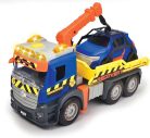 Dickie Toys Action Truck – Autómentő jármű daruval, fénnyel és hanggal (203745016, kék/sárga)