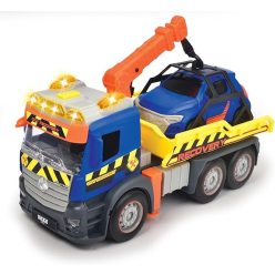   Dickie Toys Action Truck – Autómentő jármű daruval, fénnyel és hanggal (203745016, kék/sárga)