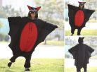 Wotogold fekete denevér uniszex felnőtt cosplay-pizsama, polár anyag, méret M