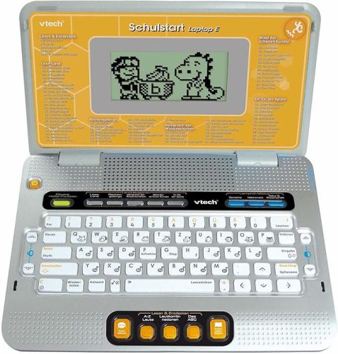 VTech Schulstart Laptop E – Tanulószámítógép 160 játékkal német és angol nyelven, 6-8 éves gyerekeknek