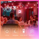 Klarlight 9W E27 színes LED izzók, 9w, A60/A19, izzólámpa, piros, E26, 720lm (4 db-os csomag)