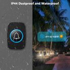 Blendura Vezeték nélküli kapucsengő,IP44-fekete