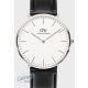 Daniel Wellington Klasszikus Sheffield ezüst fehér bőrszíjas 40 mm-es férfi karóra Új Szépséghibás