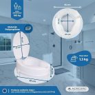 Mobiclinic® WC-emelő felnőtteknek – 10 cm, Titán modell