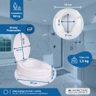 Mobiclinic® WC-emelő felnőtteknek – 10 cm, Titán modell