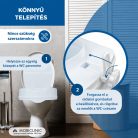 Mobiclinic® WC-emelő felnőtteknek – 10 cm, Titán modell