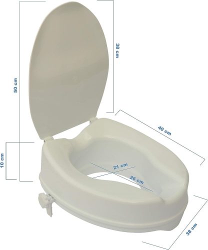 OrtoPrime WC-emelő felnőtteknek fedéllel – 10 cm