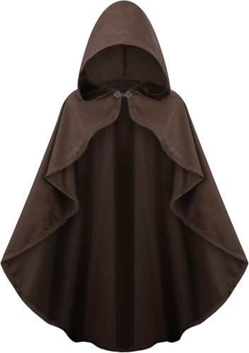 maxToonrain Középkori Kapucnis Jelmez – barna, 90 cm 