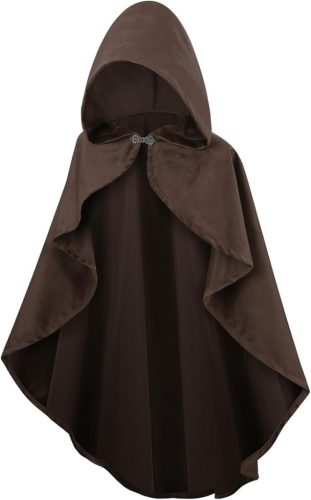 maxToonrain Középkori Kapucnis Jelmez – barna, 90 cm 