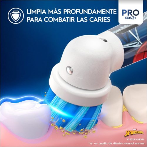 Oral-B Pro Kids Elektromos Fogkefe – Marvel Spider-Man Dizájnnal, Utazótokkal