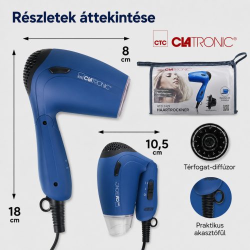 Clatronic HTD 3429 utazó hajszárító
