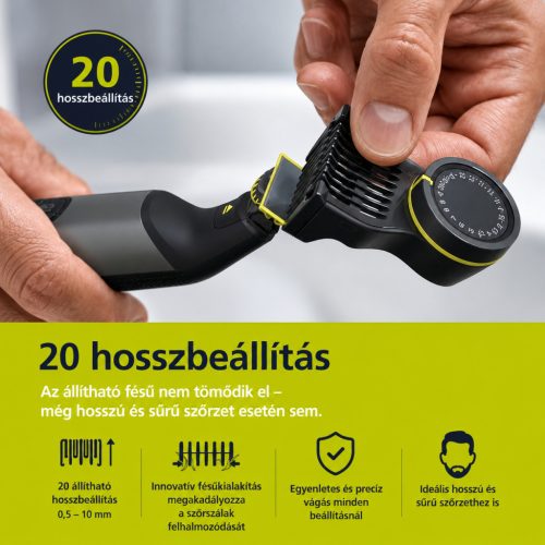 Philips OneBlade Pro 360 QP6652/35 – arc és test trimmer (prémium szett)