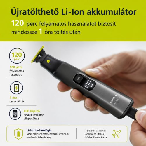 Philips OneBlade Pro 360 QP6652/35 – arc és test trimmer (prémium szett)