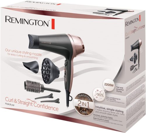 Remington Curl & Straight Confidence D5707 Hajszárító – 2 az 1-ben Simítás és Göndörítés, 2200 W-használt