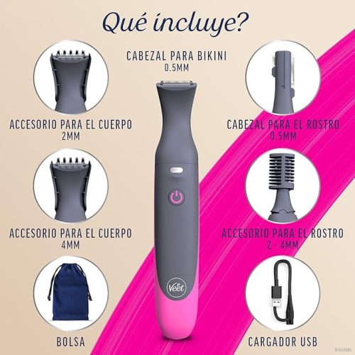 Veet Többfunkciós Női Trimmelő – Bikini, Teljes Test, Arc és Szemöldök Ápolására