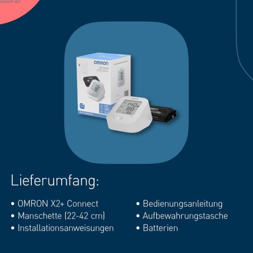 OMRON X2+ Connect felkaros vérnyomásmérő