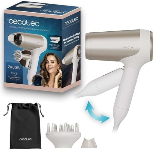 Cecotec IoniCare Power&Travel Champagne összecsukható hajszárító