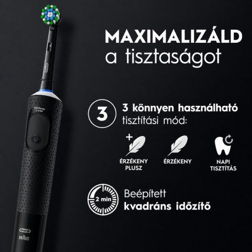 Oral-B Vitality Pro Elektromos Fogkefe, Fekete