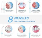 TUREWELL szájzuhany – 8 fúvókás, 10 fokozatú fogtisztító irrigátor