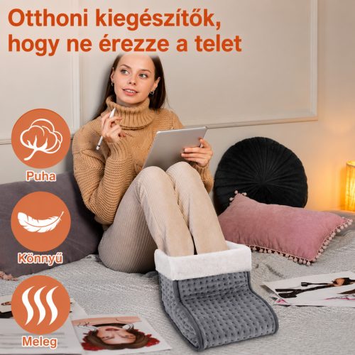 DEWEL elektromos lábmelegítő – állítható hőfokkal és időzítővel (90 W)