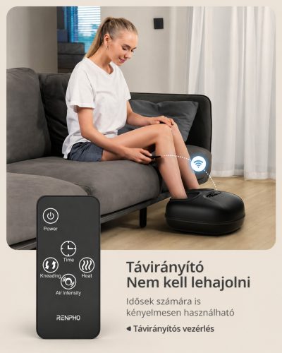 RENPHO Shiatsu Lábmasszírozó (hővel, kompresszióval, távirányítóval)