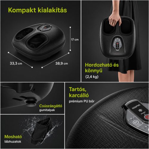 RENPHO Lábmasszírozó hőfunkcióval – Shiatsu dagasztás, kompresszió, 3 intenzitás