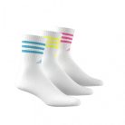 Adidas Performance uniszex hosszú sportzokni – 3 pár XXL (méret 49-51), rózsaszín, zöld, kék